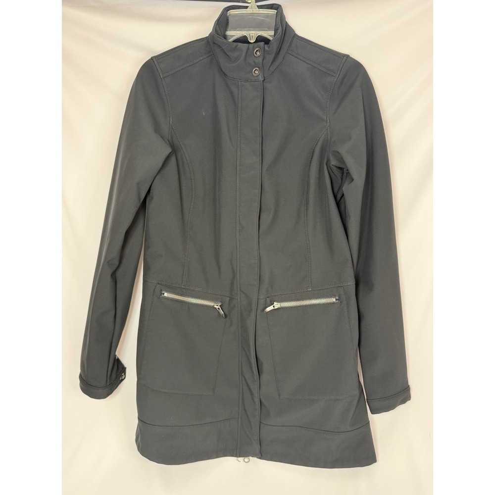 OGIO Intake Trench Black Jacket Womens Small LOG504 Full Zip Lined Cadet Collar